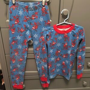 Hanna Andersson Kids Marvel Spider-Man Holiday Long John Pajama Set - Size 8